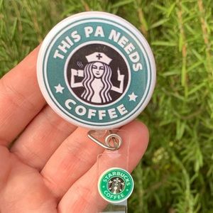 This PA Needs Coffee Badge Holder
